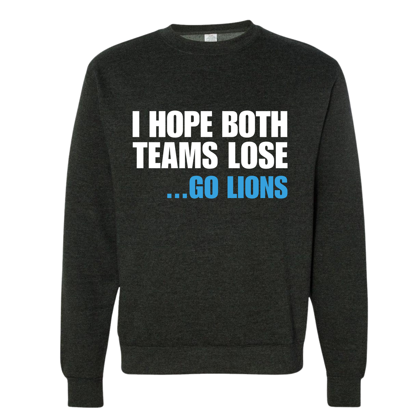 Graphite Heather white and blue phrase showing Detroit football rivalry energy