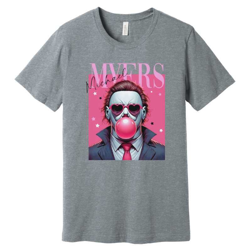 Michael Myers Bubblegum Tee Athletic Gray