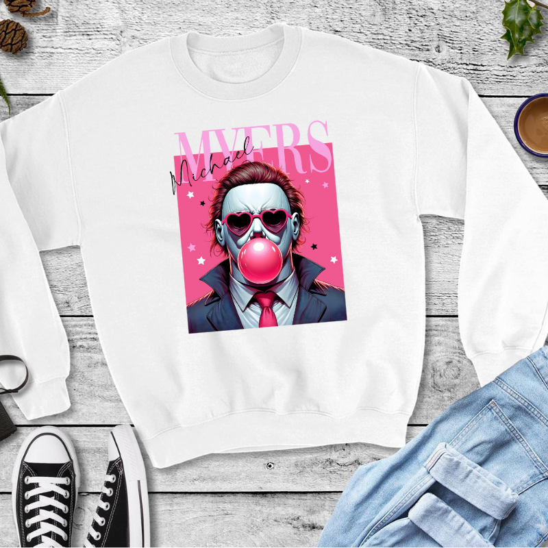 Michael Myers Bubblegum Tee White