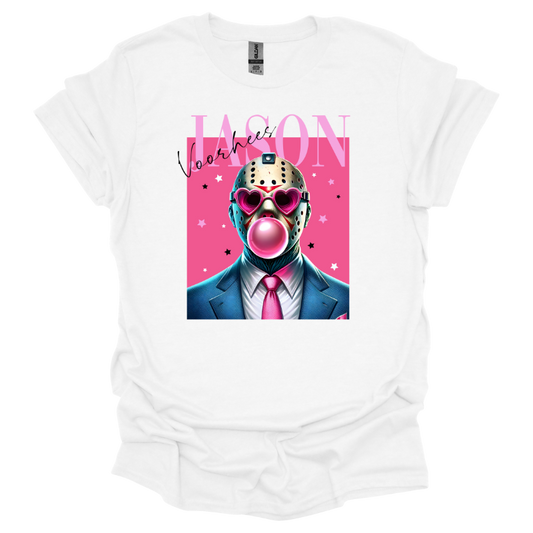 Jason Voorhees Bubblegum Tee White